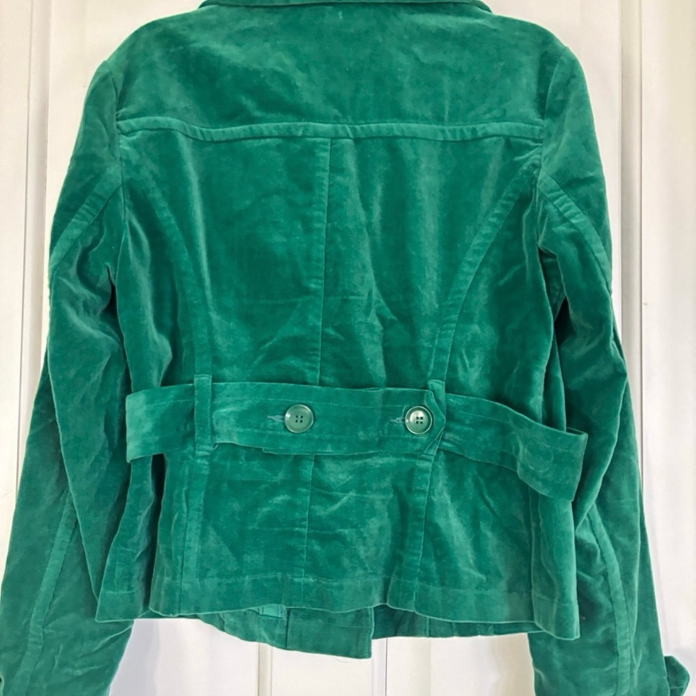 Hunter Green velvet beautiful Blazer - Picture 3 of 7